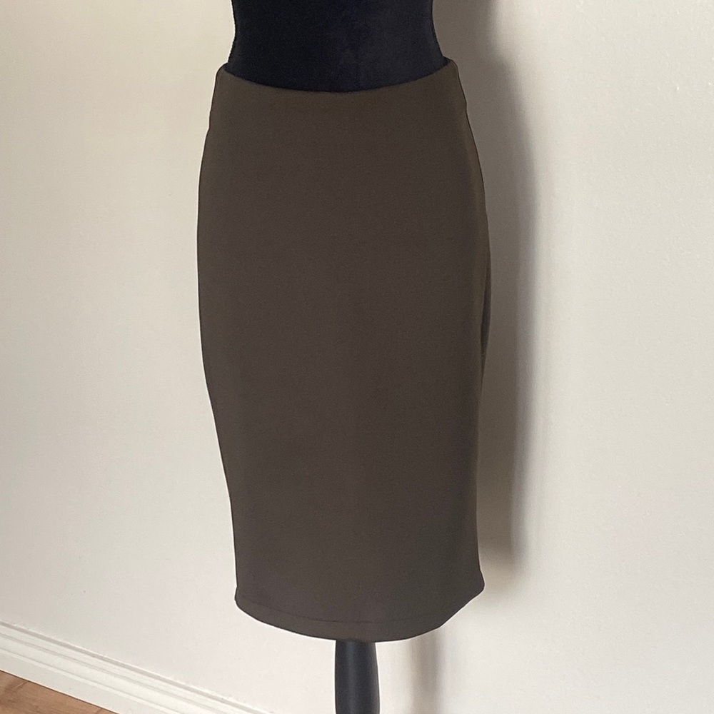 Catherine MaLandrino olive Green Bodycon Pencil skirt - Picture 1 of 12